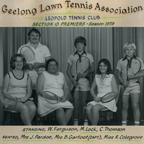 Photograph of tennis players in premiership team