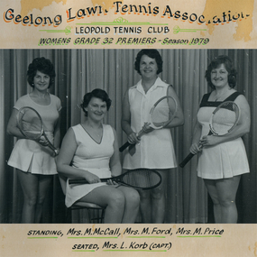 Photograph of tennis players in premiership team