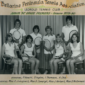 Photograph of tennis players in premiership team