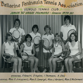 Photograph of tennis players in premiership team