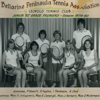 Photograph of tennis players in premiership team