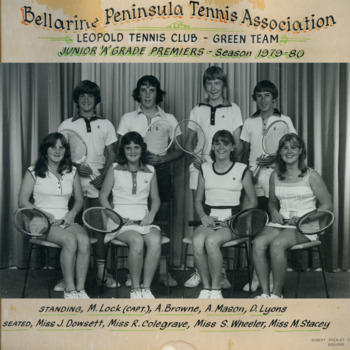 Photograph of tennis players in premiership team