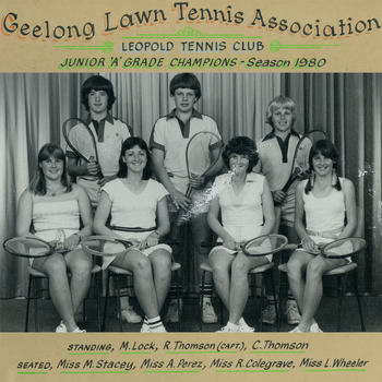 Photograph of tennis players in premiership team