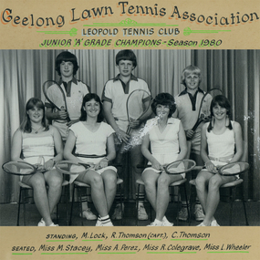 Photograph of tennis players in premiership team