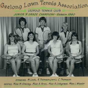 Photograph of tennis players in premiership team