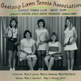 Photograph of tennis players in premiership team