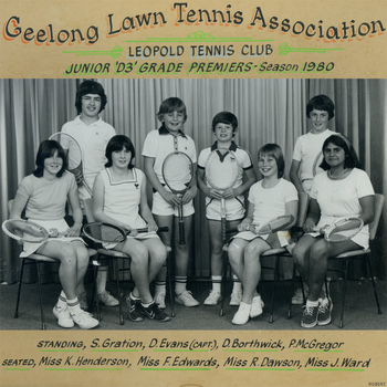 Photograph of tennis players in premiership team