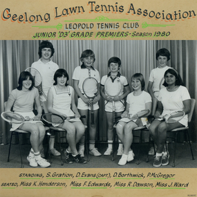 Photograph of tennis players in premiership team