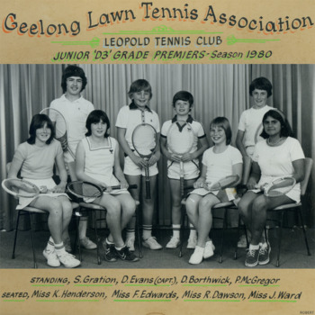Photograph of tennis players in premiership team