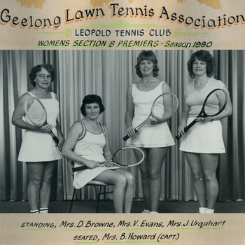Photograph of tennis players in premiership team