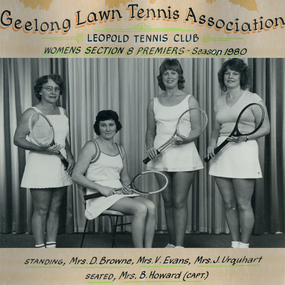 Photograph of tennis players in premiership team