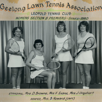Photograph of tennis players in premiership team