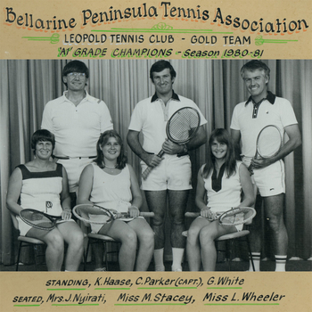 Photograph of tennis players in premiership team