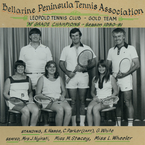 Photograph of tennis players in premiership team
