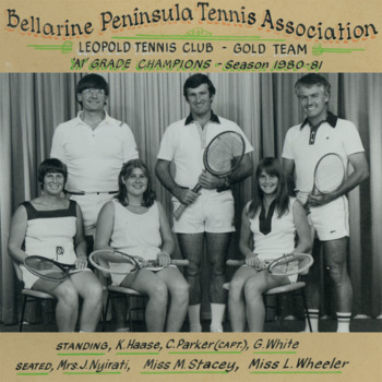 Photograph of tennis players in premiership team
