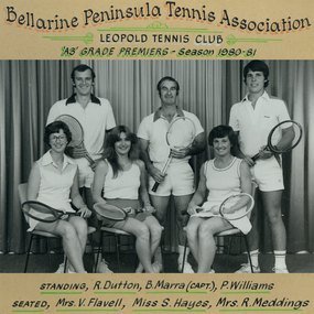 Photograph of tennis players in premiership team