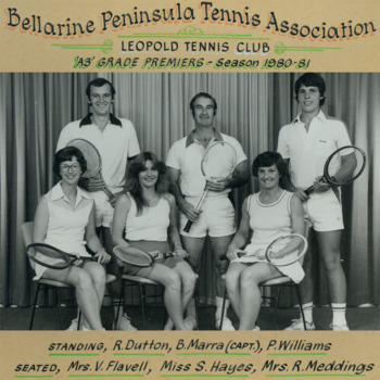 Photograph of tennis players in premiership team