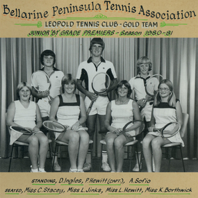 Photograph of tennis players in premiership team