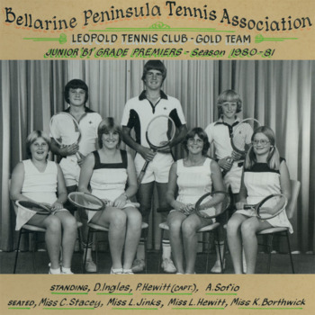 Photograph of tennis players in premiership team
