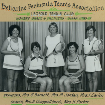 Photograph of tennis players in premiership team