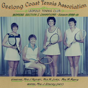 Photograph of tennis players in premiership team