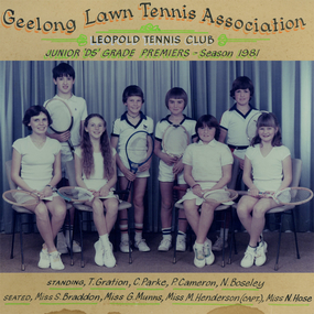 Photograph of tennis players in premiership team