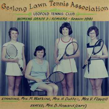 Photograph of tennis players in premiership team