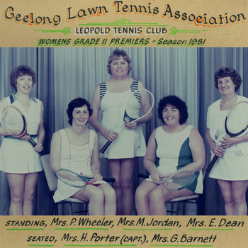 Photograph of tennis players in premiership team