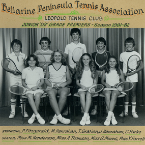 Photograph of tennis players in premiership team