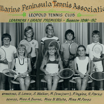 Photograph of tennis players in premiership team