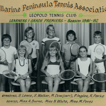 Photograph of tennis players in premiership team