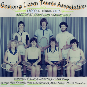 Photograph of tennis players in premiership team