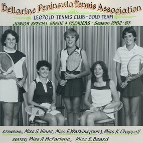 Photograph of tennis players in premiership team