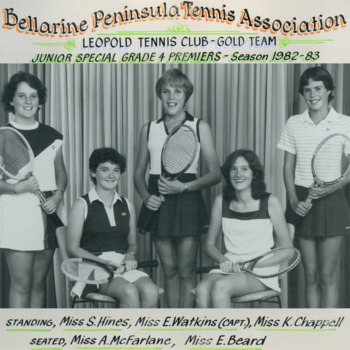 Photograph of tennis players in premiership team