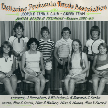 Photograph of tennis players in premiership team