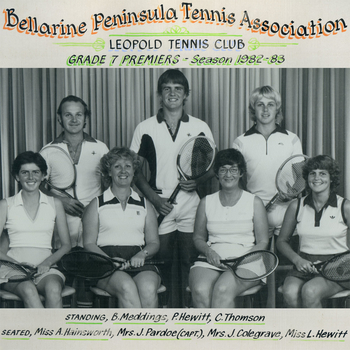 Photograph of tennis players in premiership team