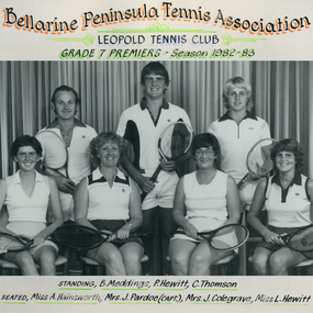 Photograph of tennis players in premiership team