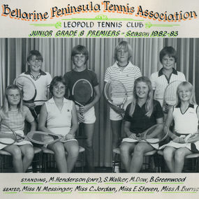 Photograph of tennis players in premiership team