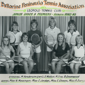 Photograph of tennis players in premiership team