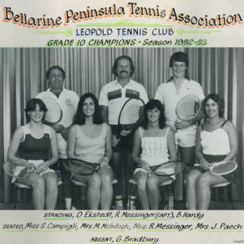 Photograph of tennis players in premiership team