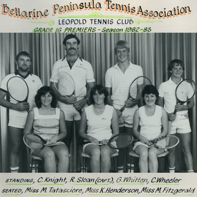 Photograph of tennis players in premiership team