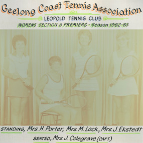 Photograph of tennis players in premiership team