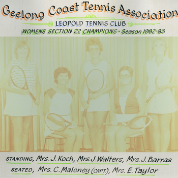 Photograph of tennis players in premiership team