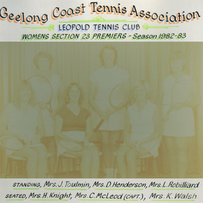 Photograph of tennis players in premiership team