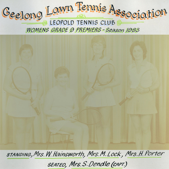 Photograph of tennis players in premiership team