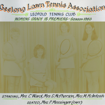 Photograph of tennis players in premiership team