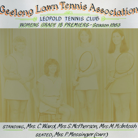 Photograph of tennis players in premiership team