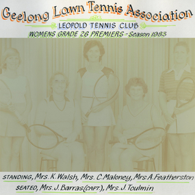 Photograph of tennis players in premiership team