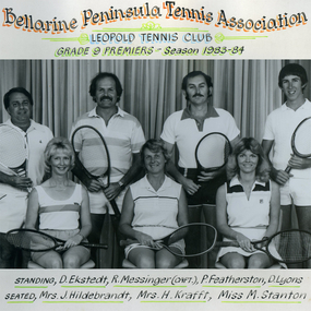 Photograph of tennis players in premiership team