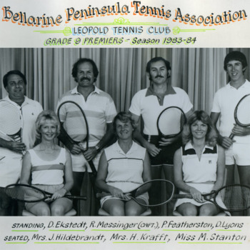 Photograph of tennis players in premiership team